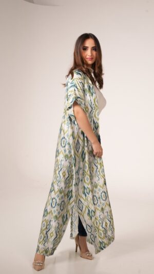 The Emerald Mirage Printed Bisht