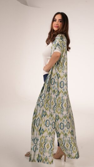 The Emerald Mirage Printed Bisht