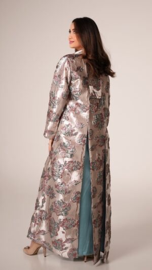 Azure Petal Brocade Kaftan