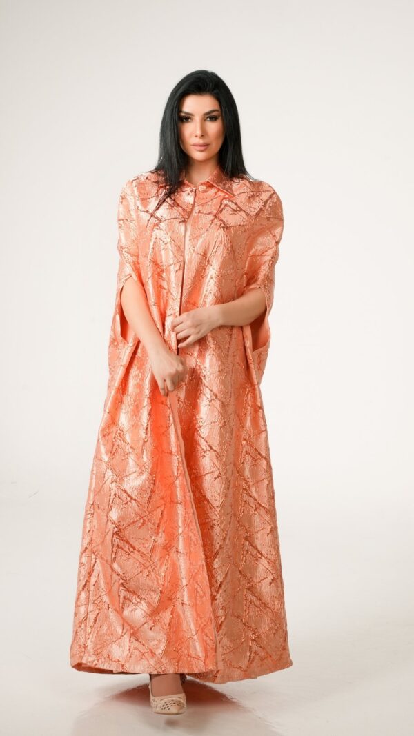 women wearing orange kaftan